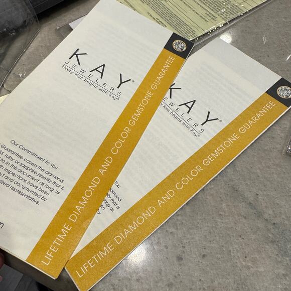 Kay's Jewelers 1 Carat Princess Cut Solitaire Engagement Ring & Wedding Band 6.5 - Picture 14 of 16